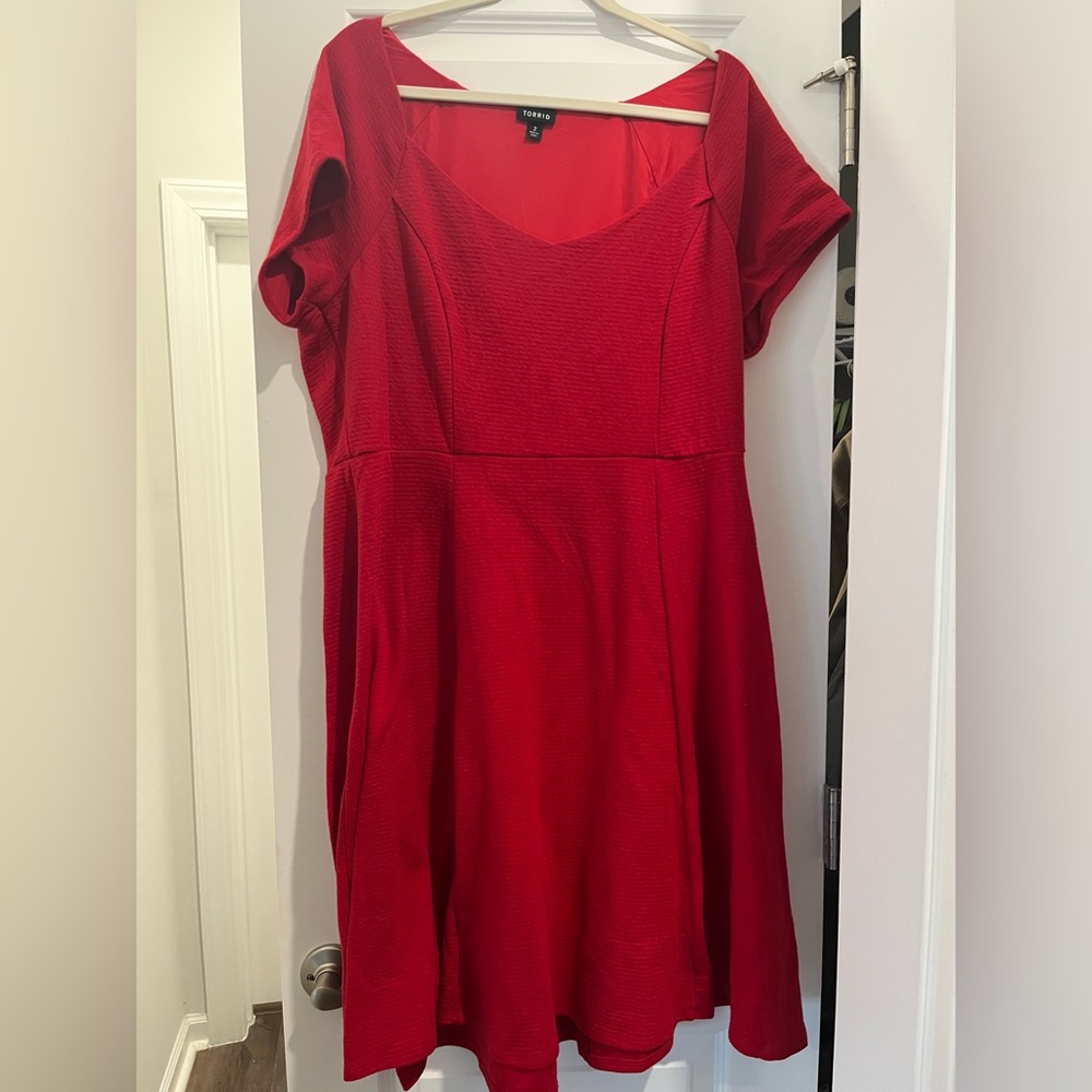 Red winter dress